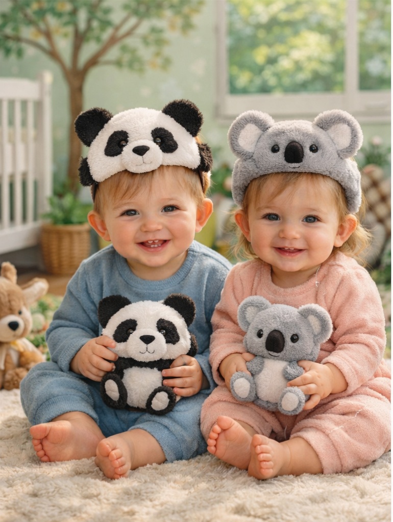 OEM Koala Detachable Plush Doll Baby Headband for Nursery Gift Sets & Baby Retail