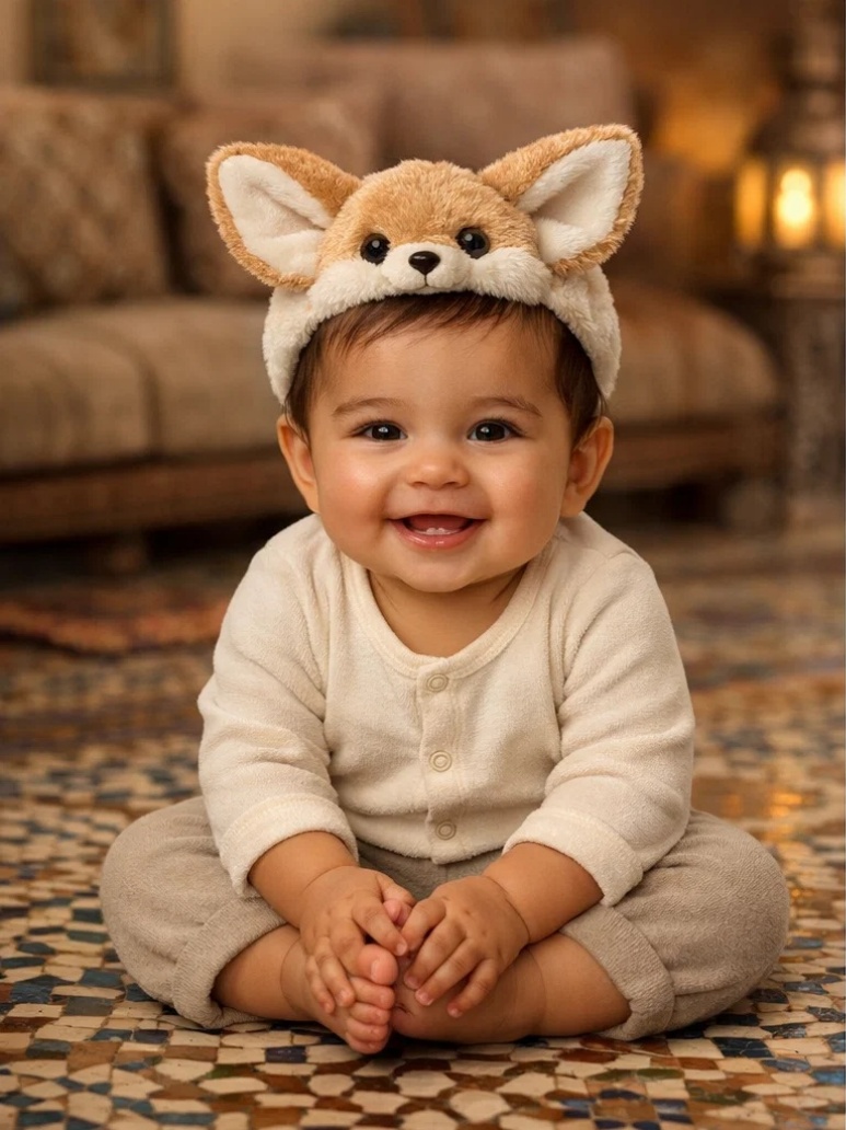 Soft and Comfortable Fox Plush Baby Headband - Eco-Friendly Cotton for Newborns