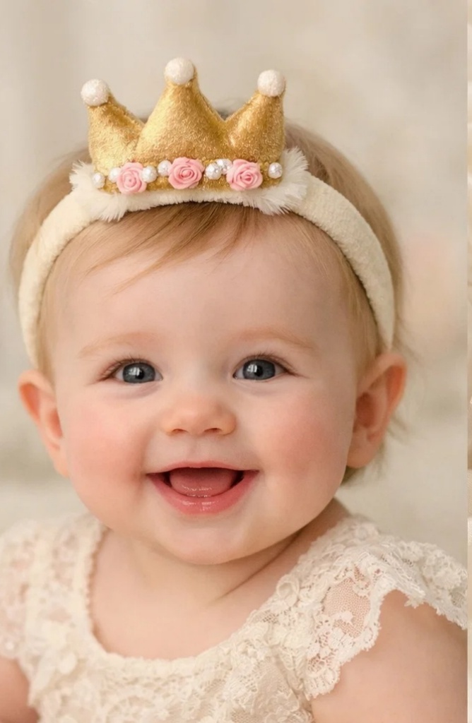 Wholesale Luxury Baby Girl Gift Set Lace Dress Crown Doll Headband with Matching Soft Shoes