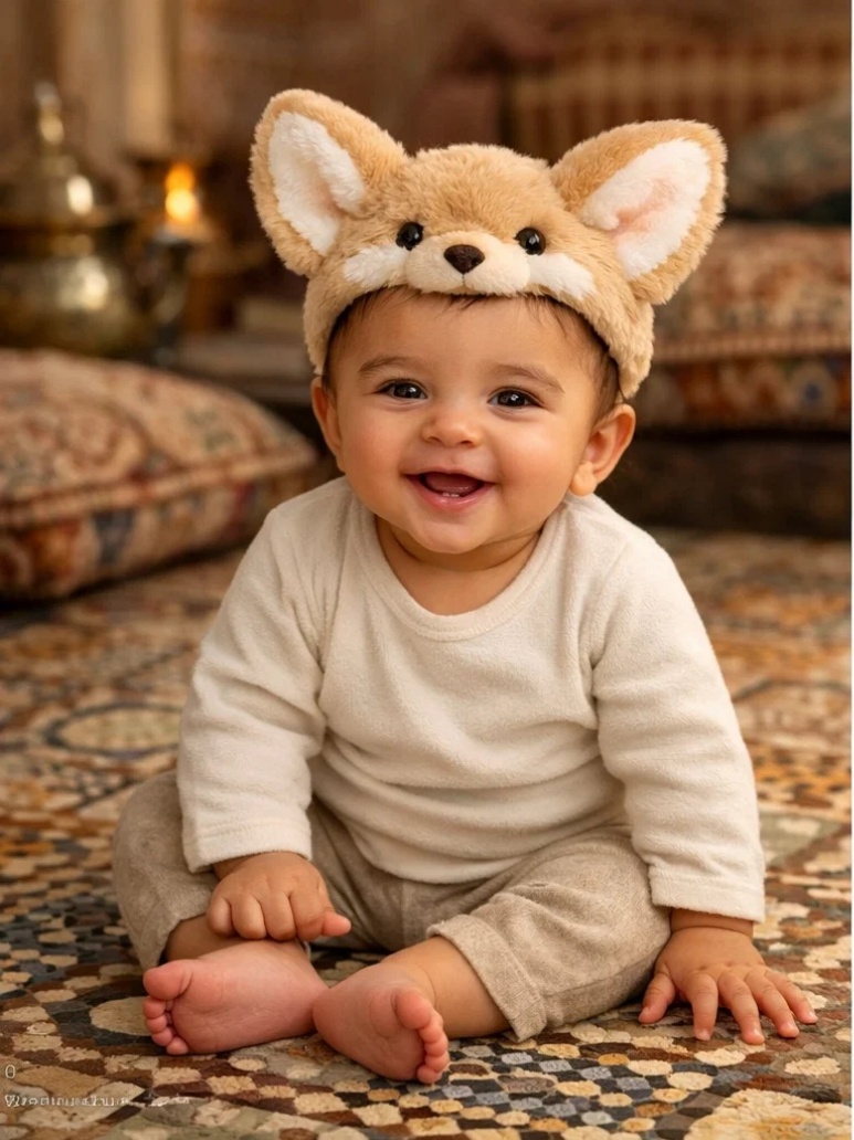 Removable Cartoon Frog Plush Baby Headband - Soft Cotton for Newborns