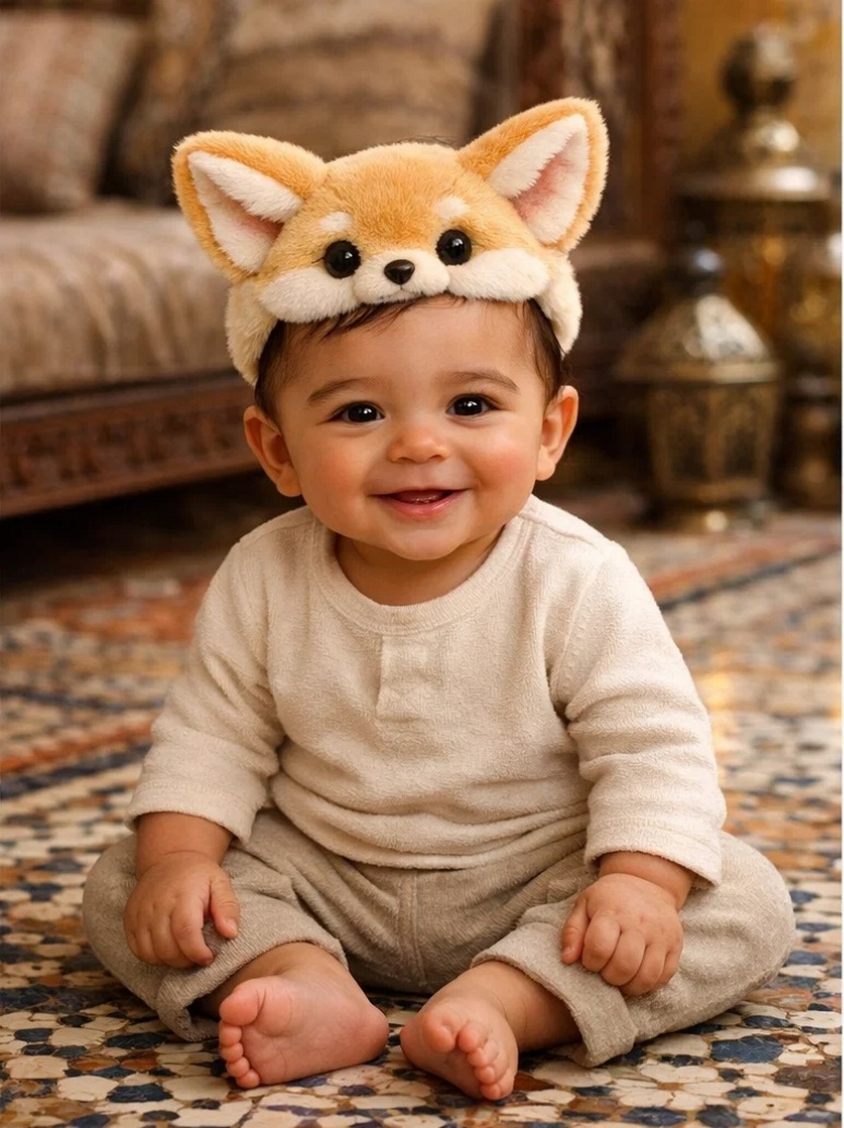 Eco-Friendly Baby Headband with Detachable Turtle Plush - Soft Cotton for Comfort