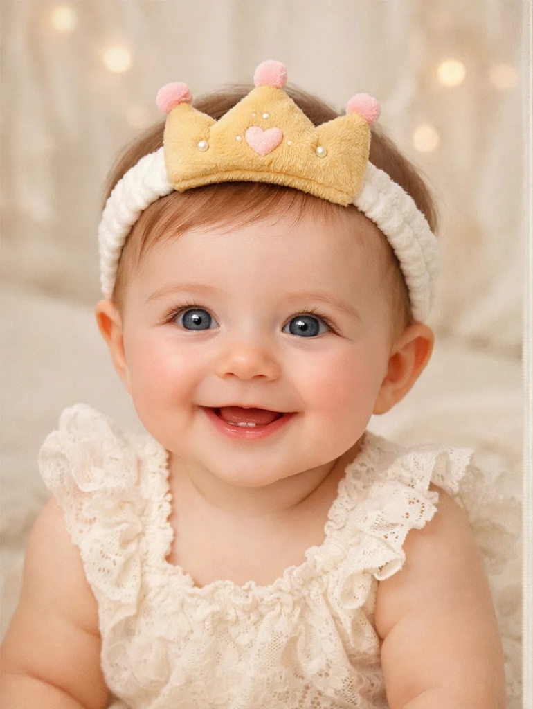 Wholesale Elegant Baby Girl Gift Box Lace Tulle Dress with Plush Crown Headband and Bow Accent