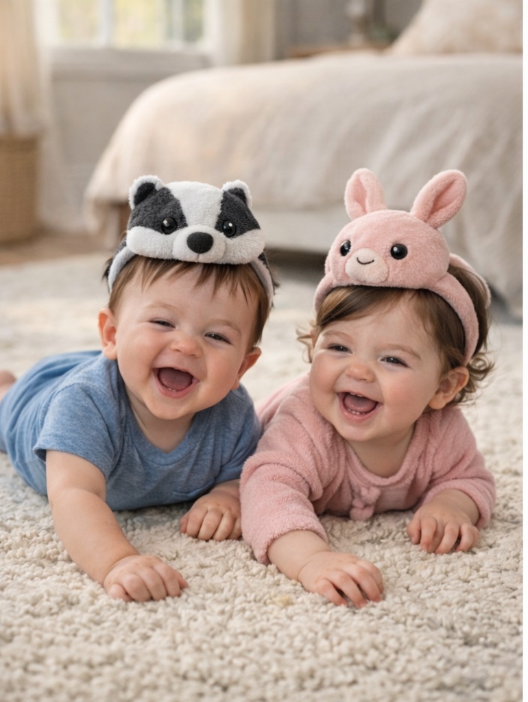 Private Label Kitten Detachable Plush Doll Baby Headband for Boutique Baby Accessory Lines