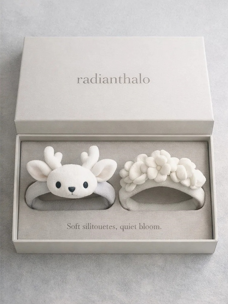B2B Wholesale Deer Antler & Floral Plush Baby Headband Set | Removable Soft Newborn Hairbands for Retailers