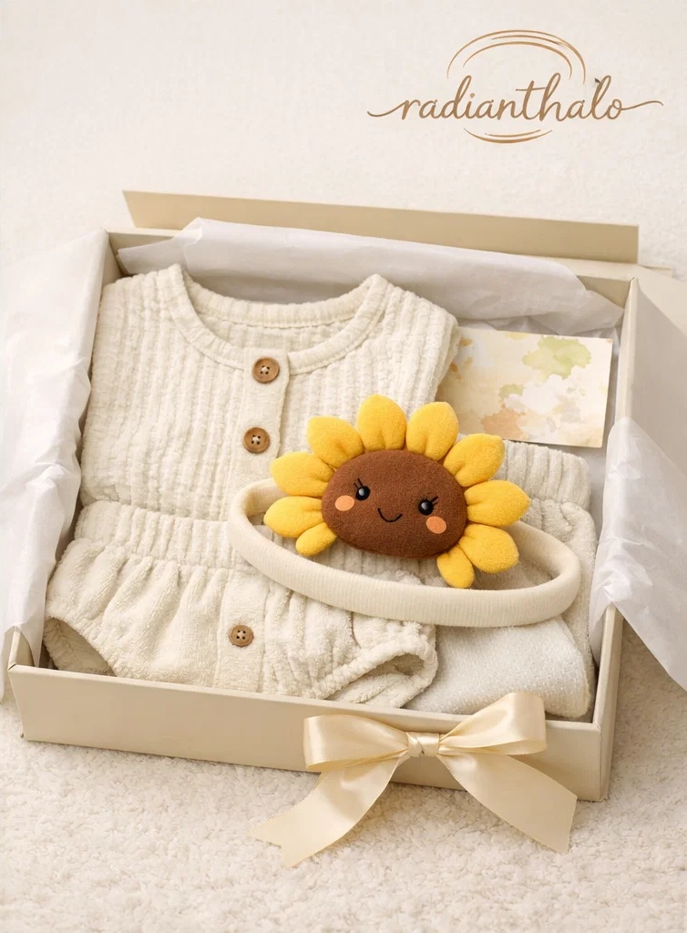 Wholesale Pink Baby Girl Gift Box Butterfly Romper with Matching Plush Doll Headband