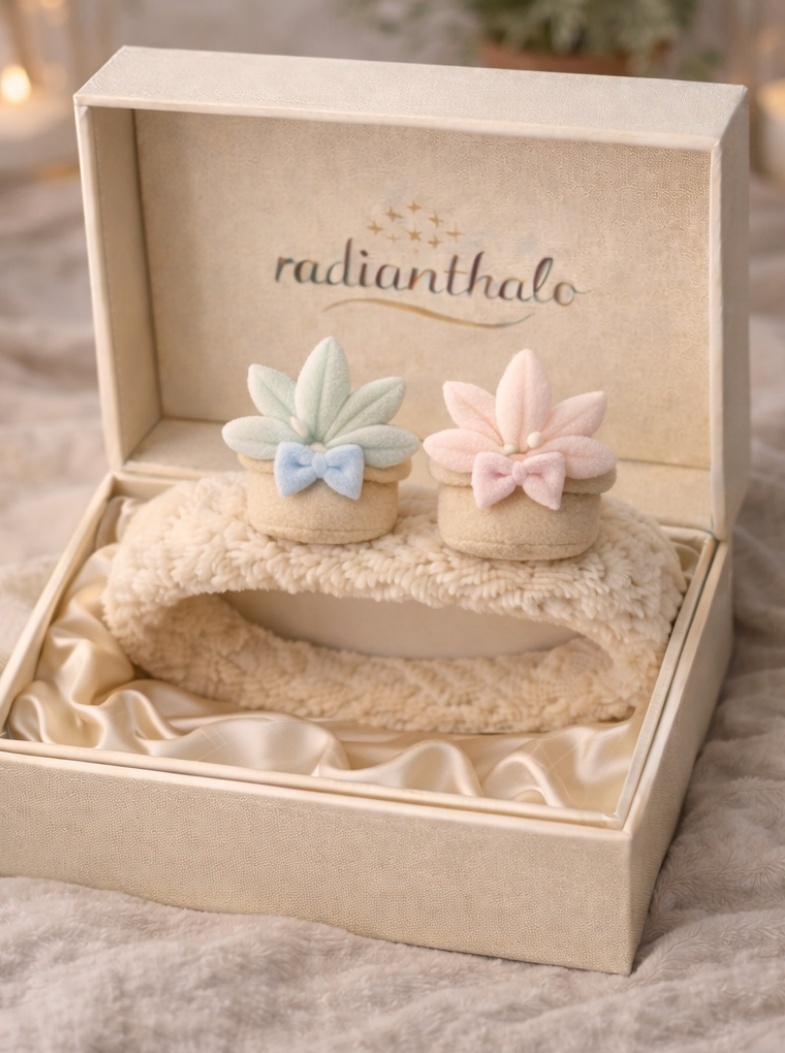 Bandeau Bébé Amovible avec Motif de Fleurs de Printemps - Confort Naturel pour Nouveau-né
