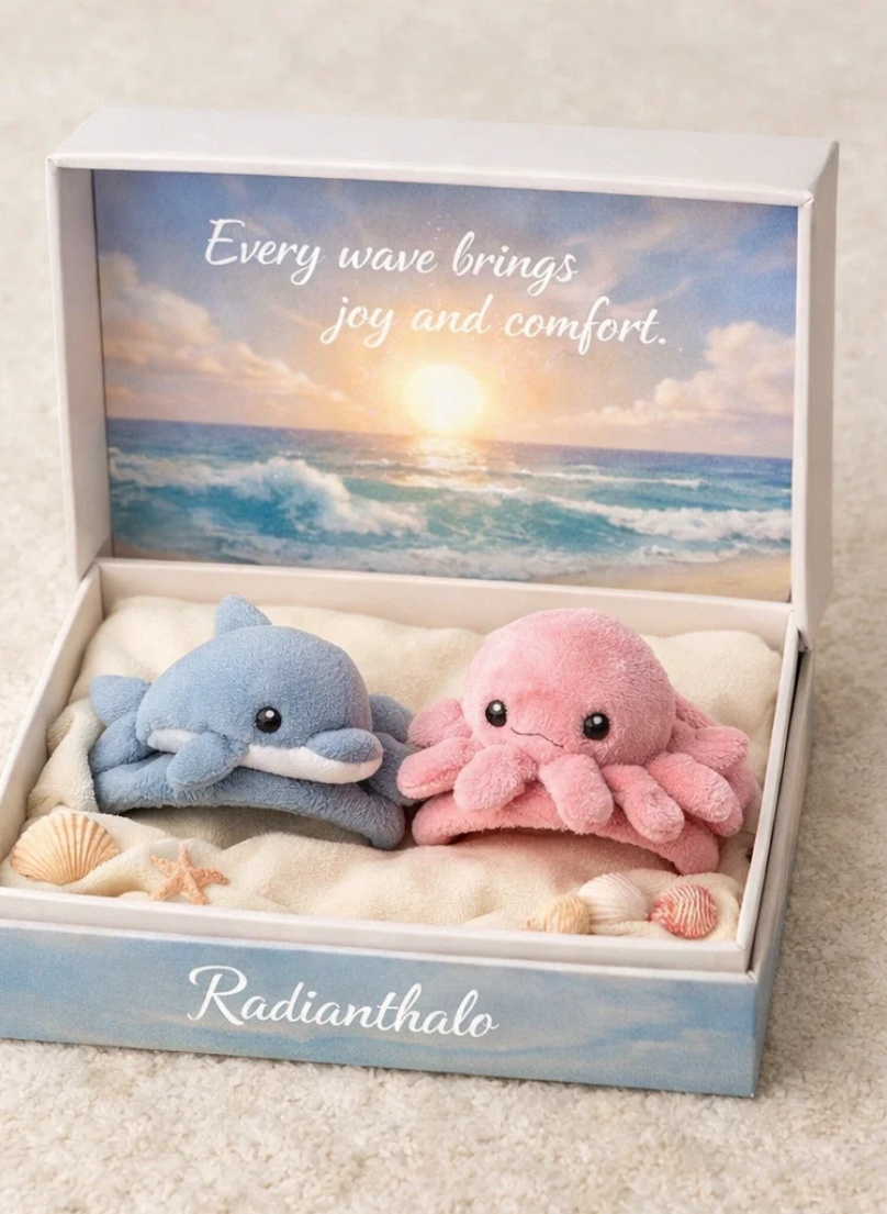 OEM Dolphin and Octopus Plush Doll Baby Headbands for Premium Baby Boutique & Gift Box Programs