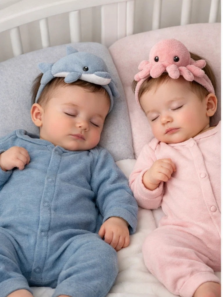 OEM Dolphin and Octopus Plush Doll Baby Headbands for Premium Baby Boutique & Gift Box Programs