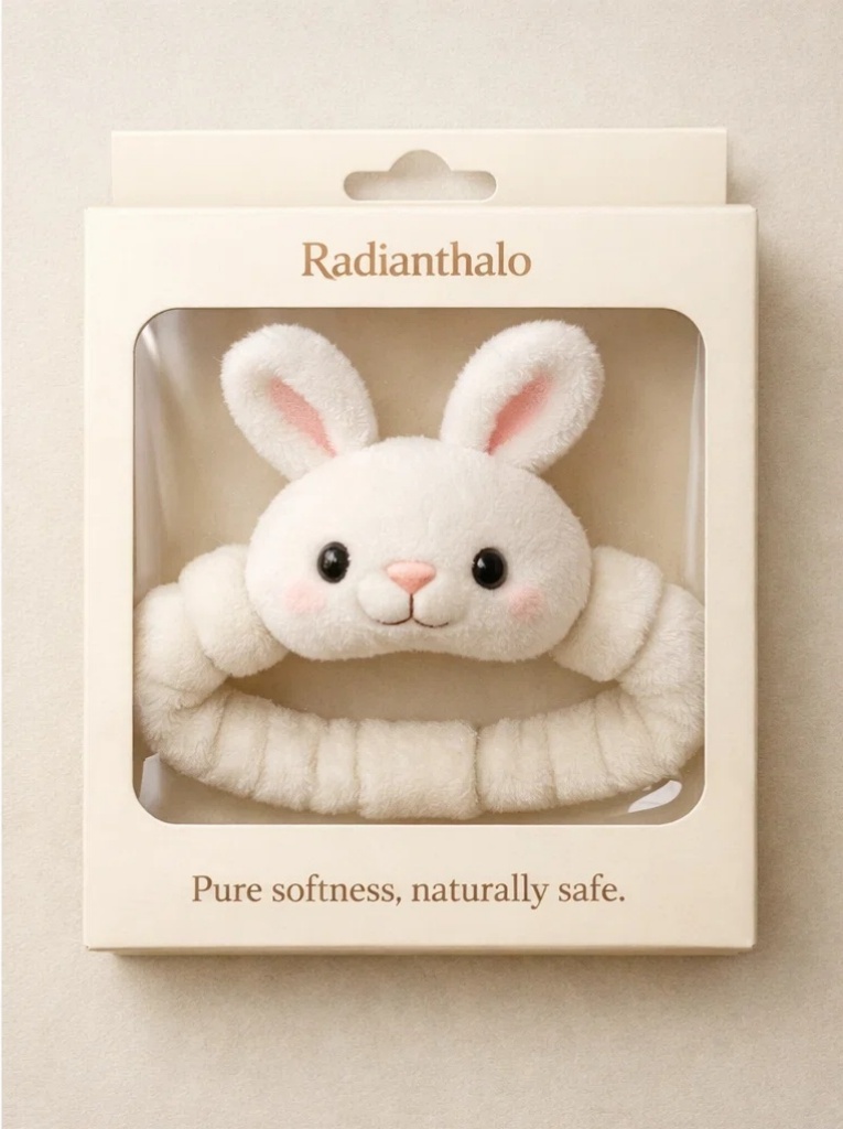 Cute Bunny Plush Baby Headband - Soft Cotton and Comfortable for Newborns