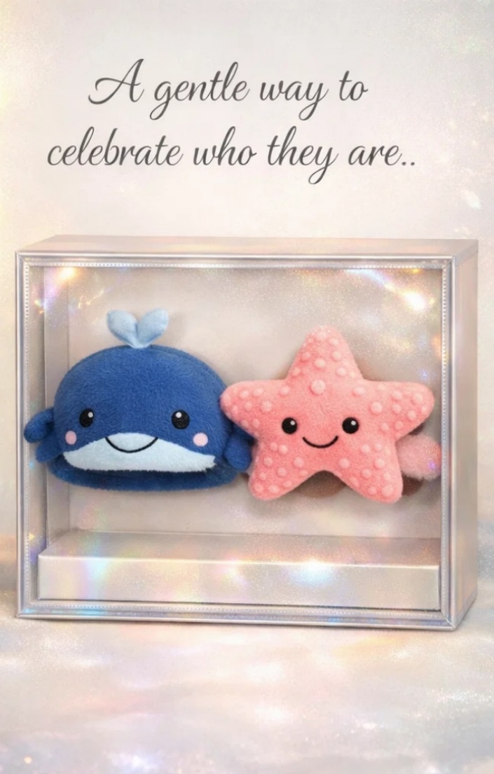 Wholesale Blue Whale & Pink Starfish Detachable Plush Baby Headband Set for Boutique Gift Collections