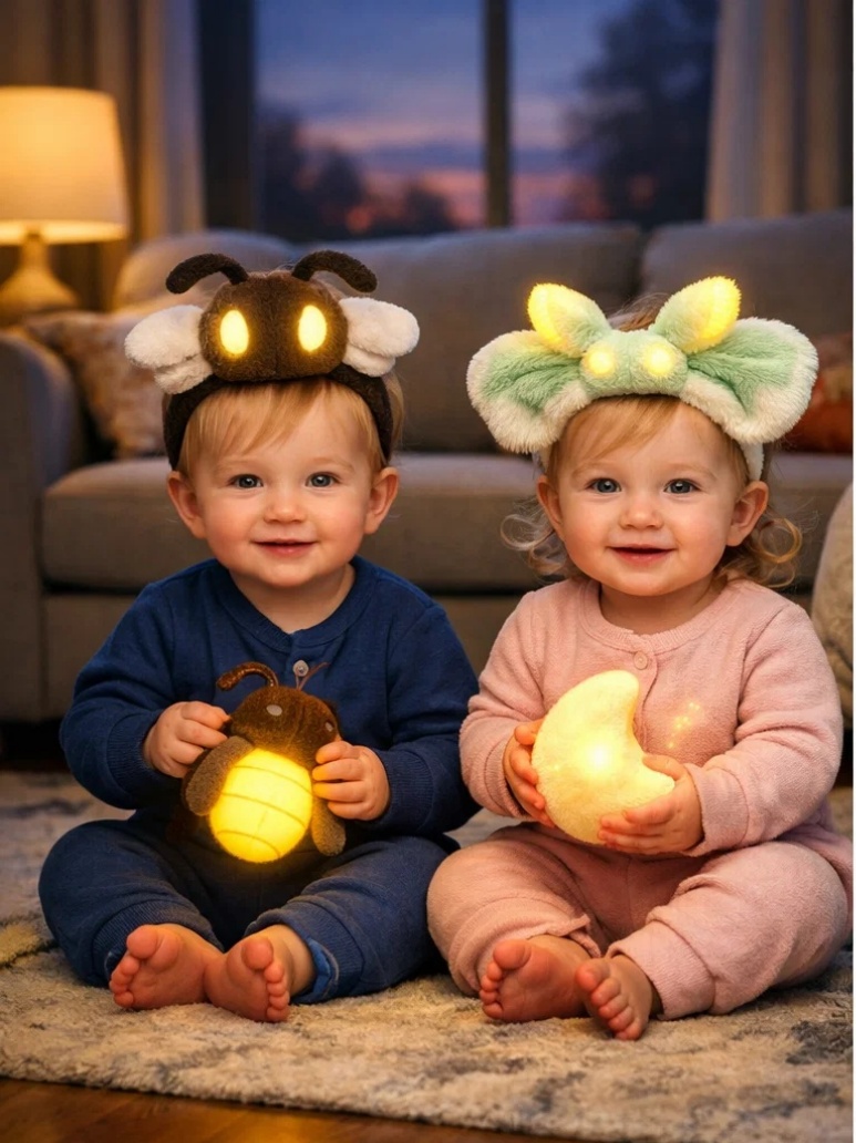 Firefly Plush Baby Headband - Soft Light and Comfortable Cotton for Newborns