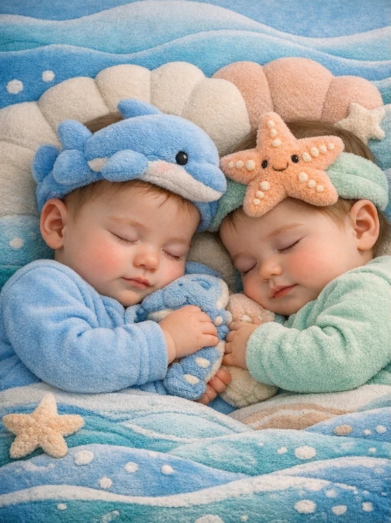 Eco-Friendly Detachable Cartoon Baby Headband for Newborns – Soft Cotton, Dolphin Design