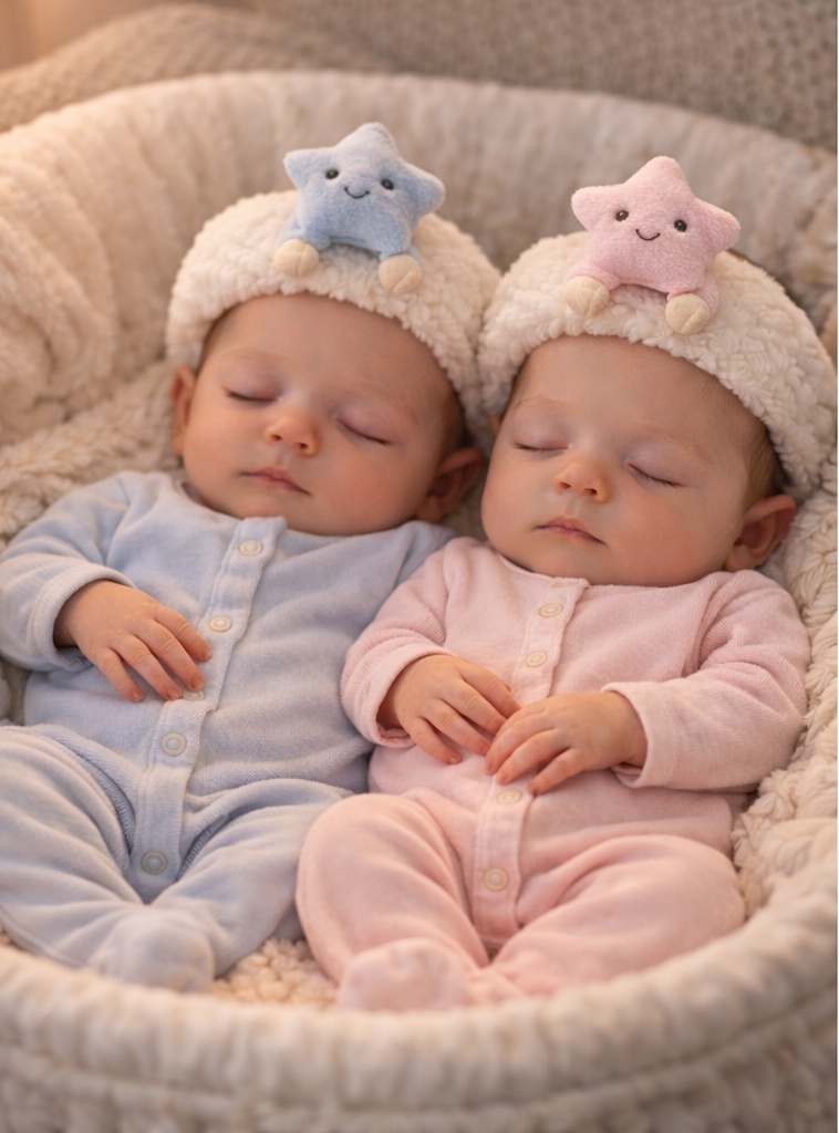 Soft and Cute Detachable Baby Headband with Cartoon Star (Blue & Pink)