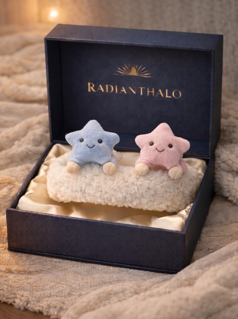 Soft and Cute Detachable Baby Headband with Cartoon Star (Blue & Pink)