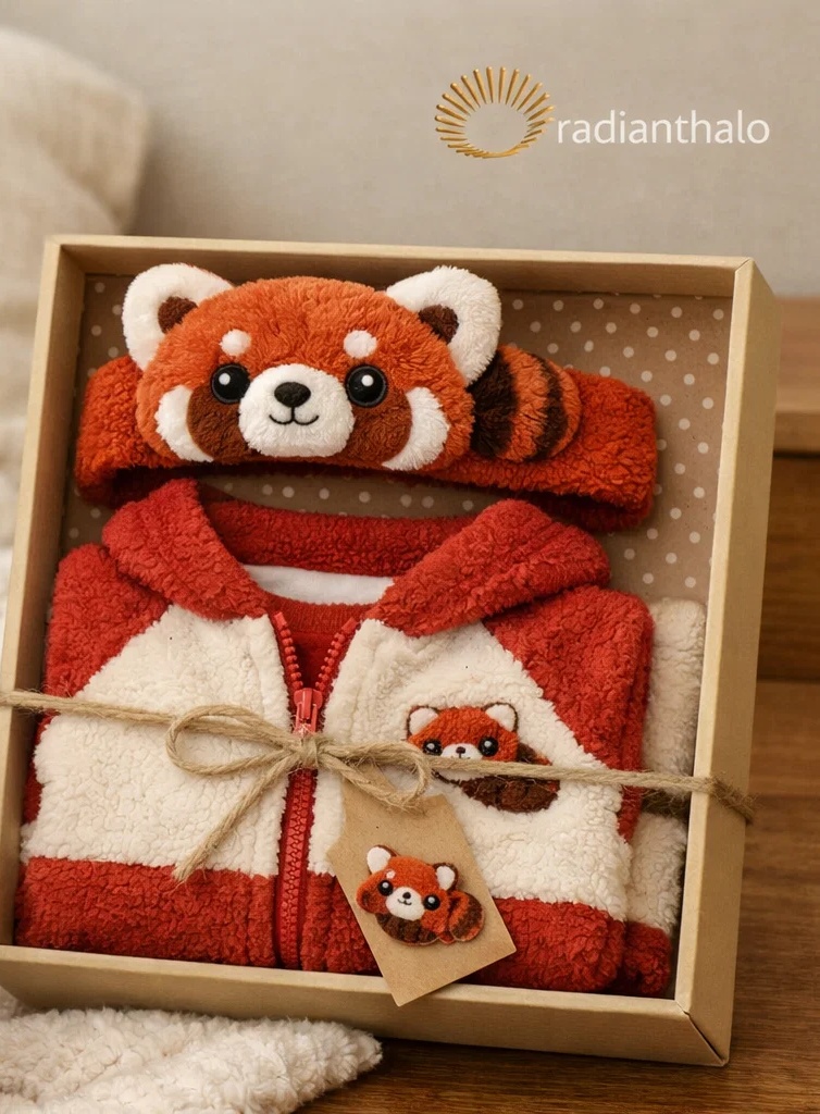 Wholesale Penguin Baby Gift Box Plush Outfit Set with Matching Penguin Doll Headband