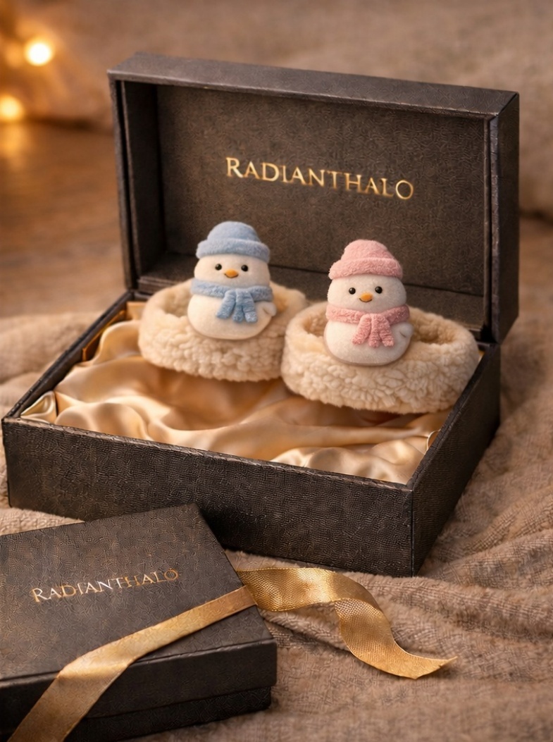 Baby Headband with Detachable Snowman Cartoon (Blue & Pink)
