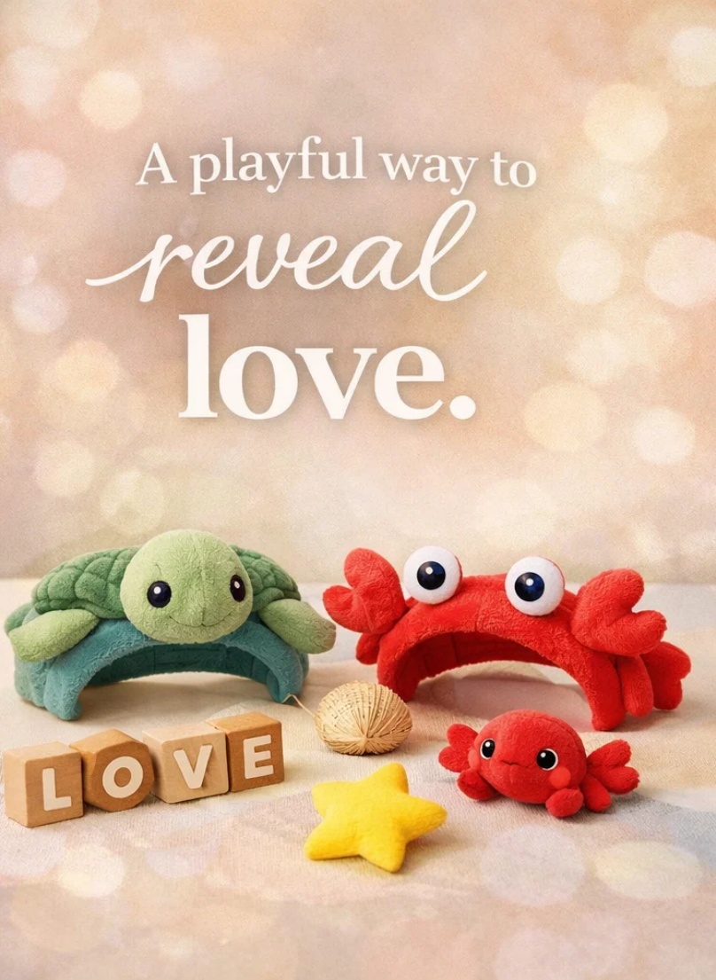 Turtle and Crab Plush Baby Headband Set for Retail and Wholesale