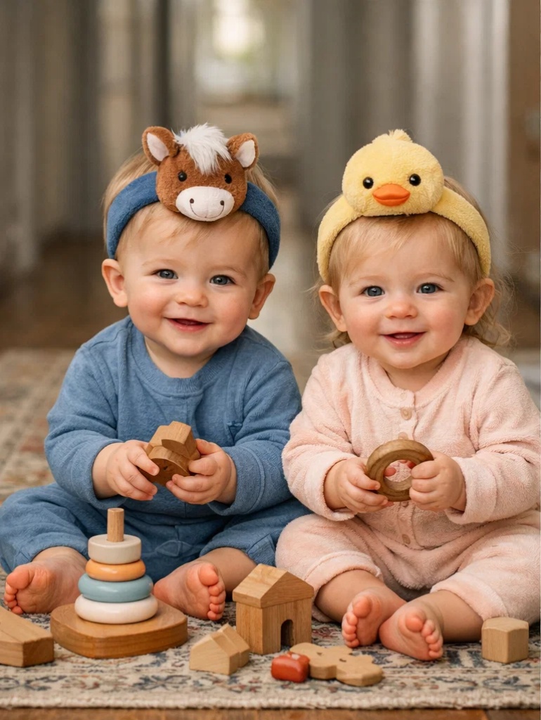 Farm Animal Cow & Sheep Baby Headband Set for Retail and Wholesale