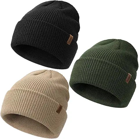 Baby Jungen Mütze - 3er-Pack Strickmützen für Frühling und Herbst