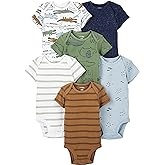 Babybodys mit Dinosaurier, 7er-Pack – Kurzarm, Spaß und Komfort