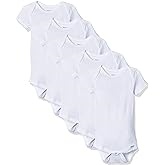 Babybodys in Weiß, 8er-Pack – Kurzarm, Soft und Atmungsaktiv