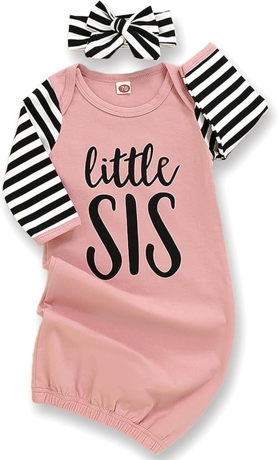 Růžová dětská sukénka s nápisem &quotLittle Sis