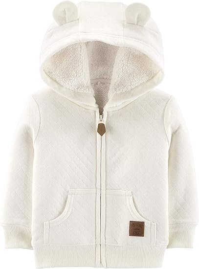 Grüner Baby-Jacke mit Bärenohren und weichem Innenfutter