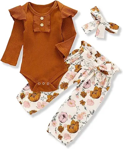 Baby Girl Outfit Set - Purple Heart Bodysuit, Denim Bear Dress & Headband