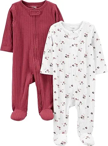 2-Pack Baby Bodysuits - Soft Cotton Long Sleeve Onesies