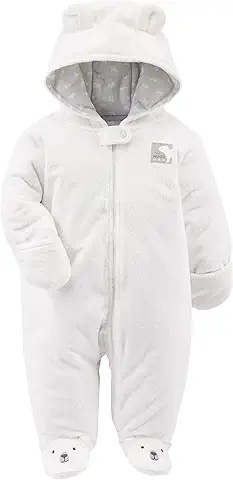 Mono de Invierno con Capucha de Oso para Bebé — Abrigo Acolchado y Suave