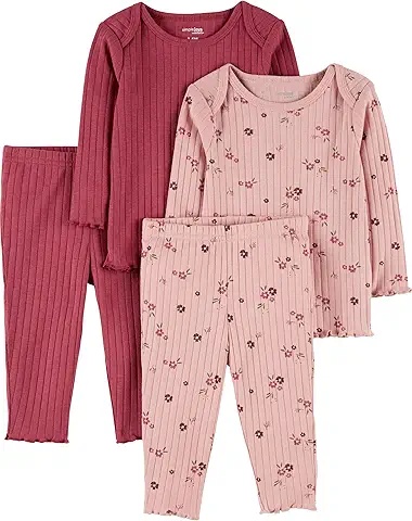 Set 3 piese pentru fetite cu imprimeu floral si pantaloni confortabili