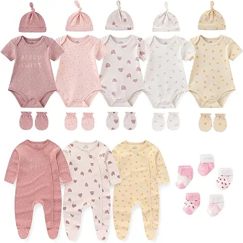 9-Pack Baby Bodysuits - Long Sleeve with Various Prints