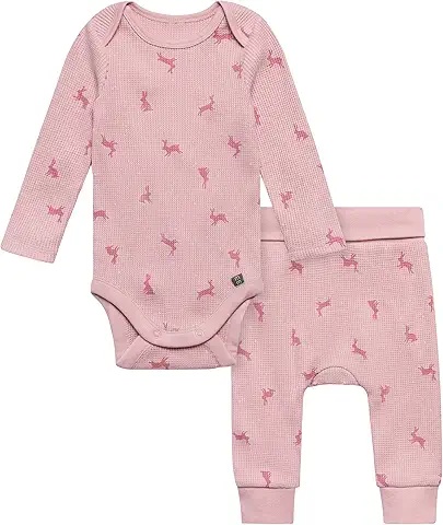 Cute Baby Bodysuit and Pants Set, 5-Piece Collection for Newborn Essentials