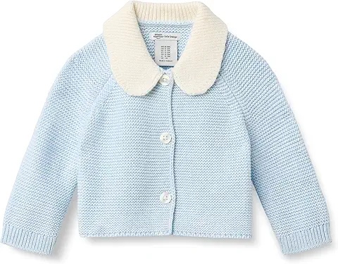 Baby Knit Cardigan, Soft Cotton Sweater with Button Front