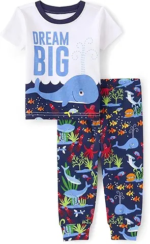 Cute Whale Baby Pajama Set - Dream Big