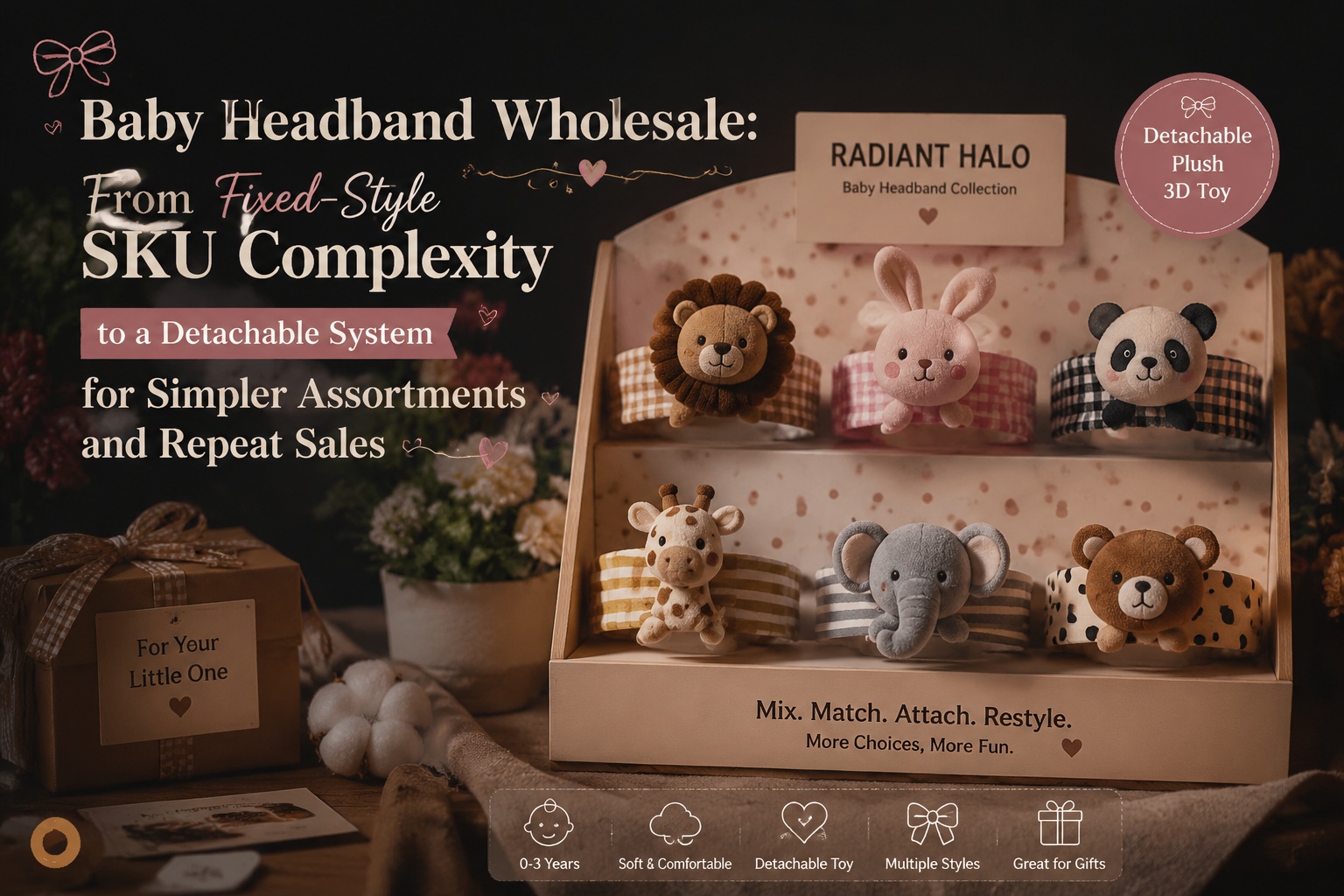 🎀 Baby Headband Wholesale: From Fixed-Style SKU Complexity to a Detachable System for Simpler Assortments and Repeat Sales