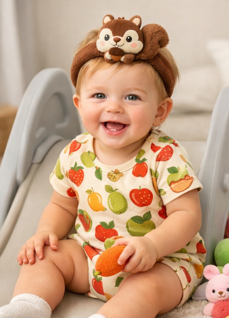 Baby Plush Toy Headband Soft Stretchy Infant Hair Accessory Cute Newborn Photo Prop Daily Wear Gift