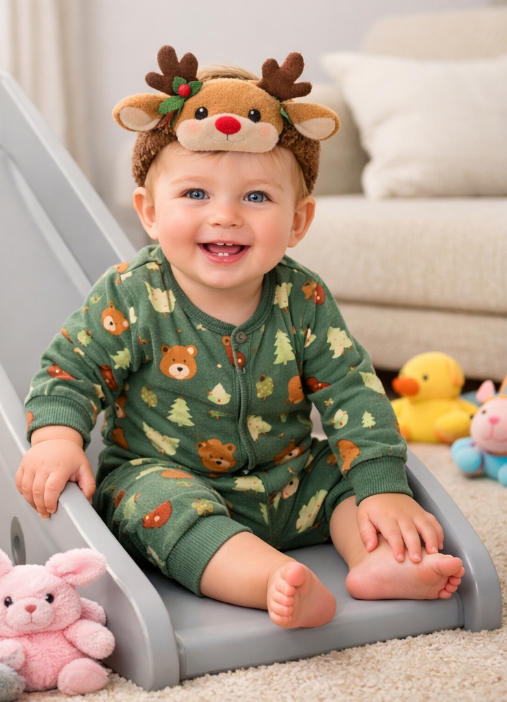 Diadema Boutique de Peluche con Motivo Animal para Bebé, Tierna, Suave y Lista para Regalar