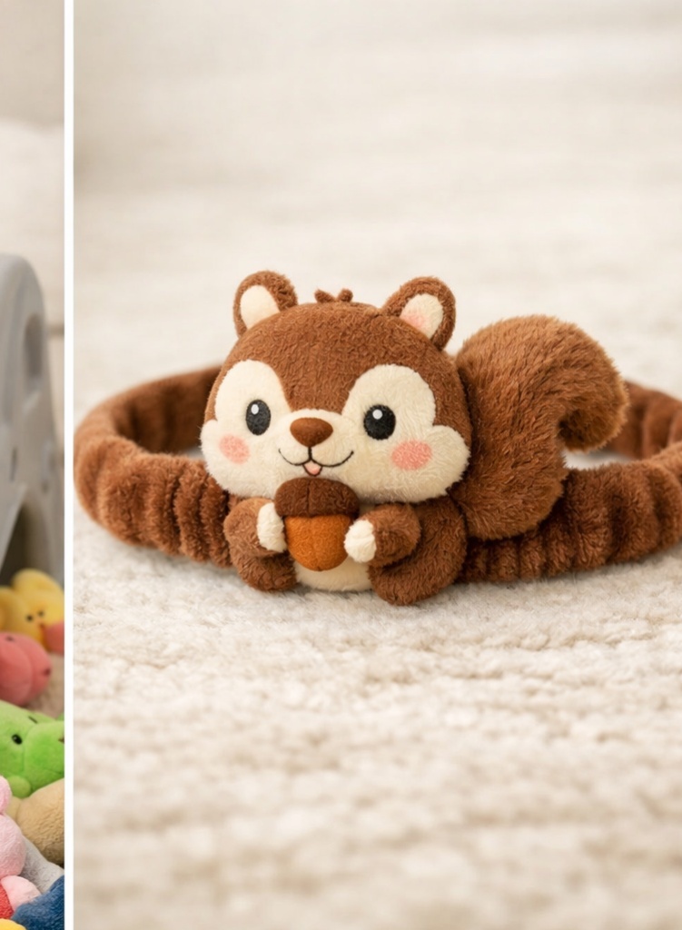 Baby Plush Toy Headband Soft Stretchy Infant Hair Accessory Cute Newborn Photo Prop Daily Wear Gift