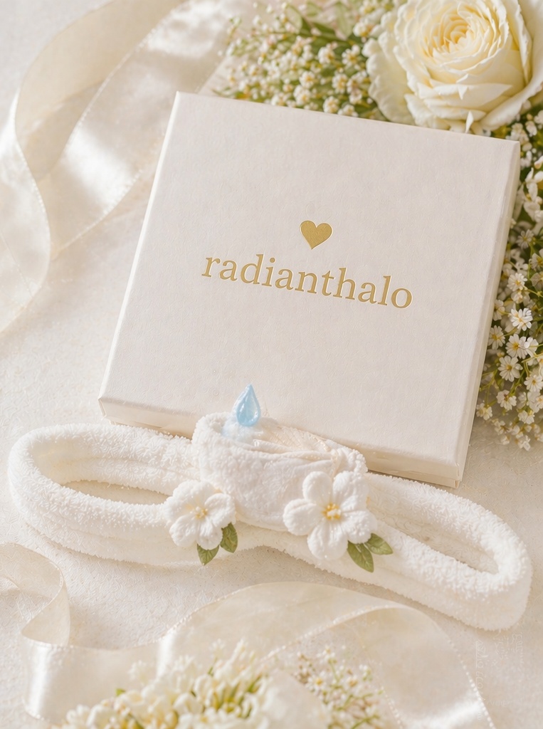 B2B Taufserie Abnehmbares Puppen-Baby-Stirnband mit Taube, Kerze und Blumen für Boutique-Geschenksets