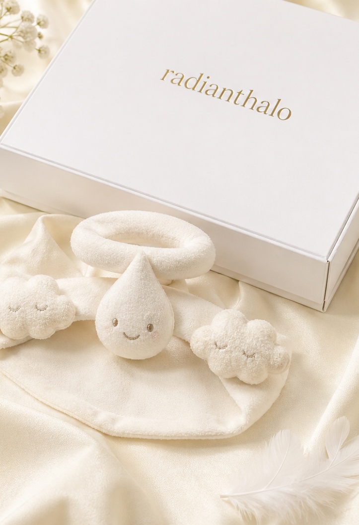 Diadema de Bebé para Bautizo con Muñeco Desmontable de Nube y Gota al por Mayor