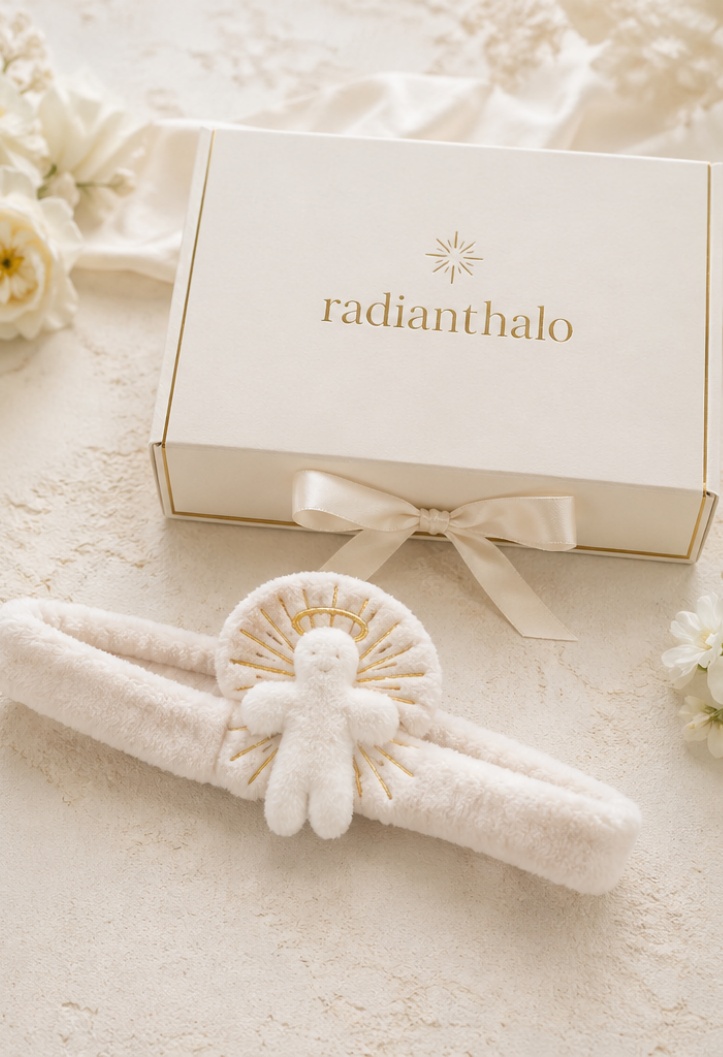Wholesale Baby Christening Detachable Angel Doll Headband for Baptism Boutiques