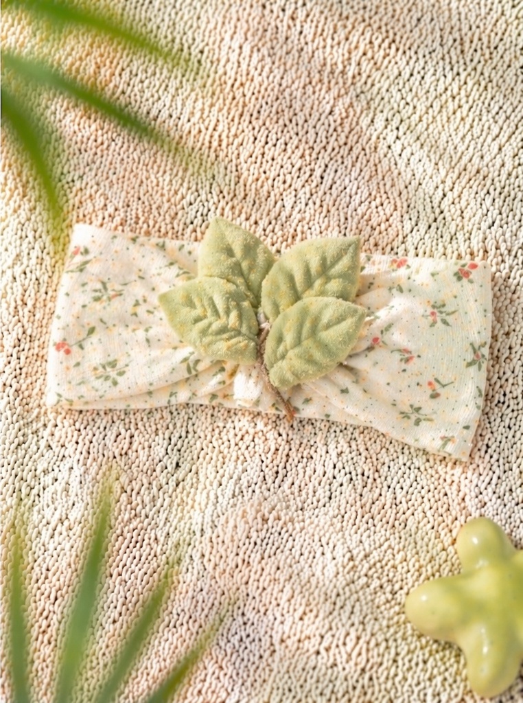 Boutique Baby Girl Detachable Plush Leaf Cluster Floral Headband Soft Stretch Wholesale Hair Band