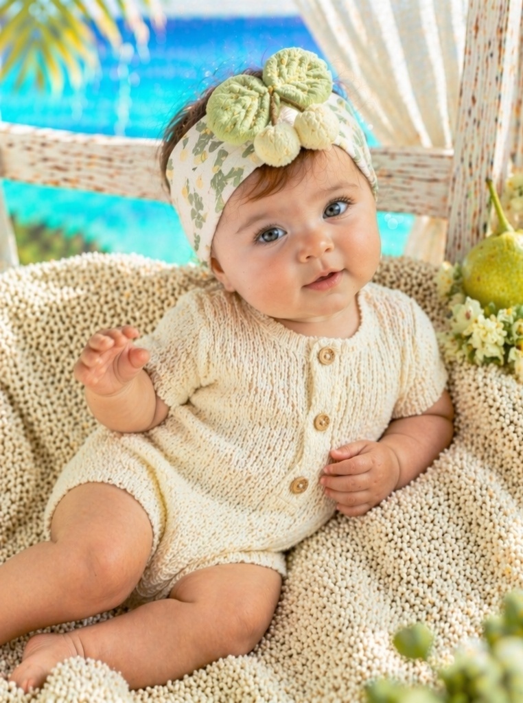 Wholesale Baby Plush Leaf Pom Pom Floral Headband Detachable Soft Nylon Boutique Hair Band