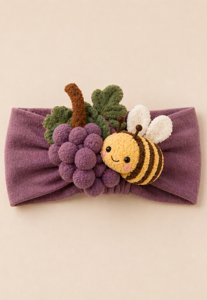Bandeau bébé raisin et abeille Festival français du vin rouge – Service OEM événementiel