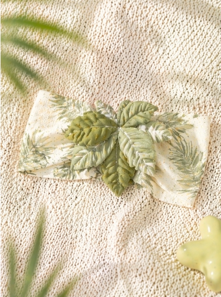 Soft-Touch Baby Plush Doll Headband with Layered Leaf Cluster for Premium Baby Accessory Buyers