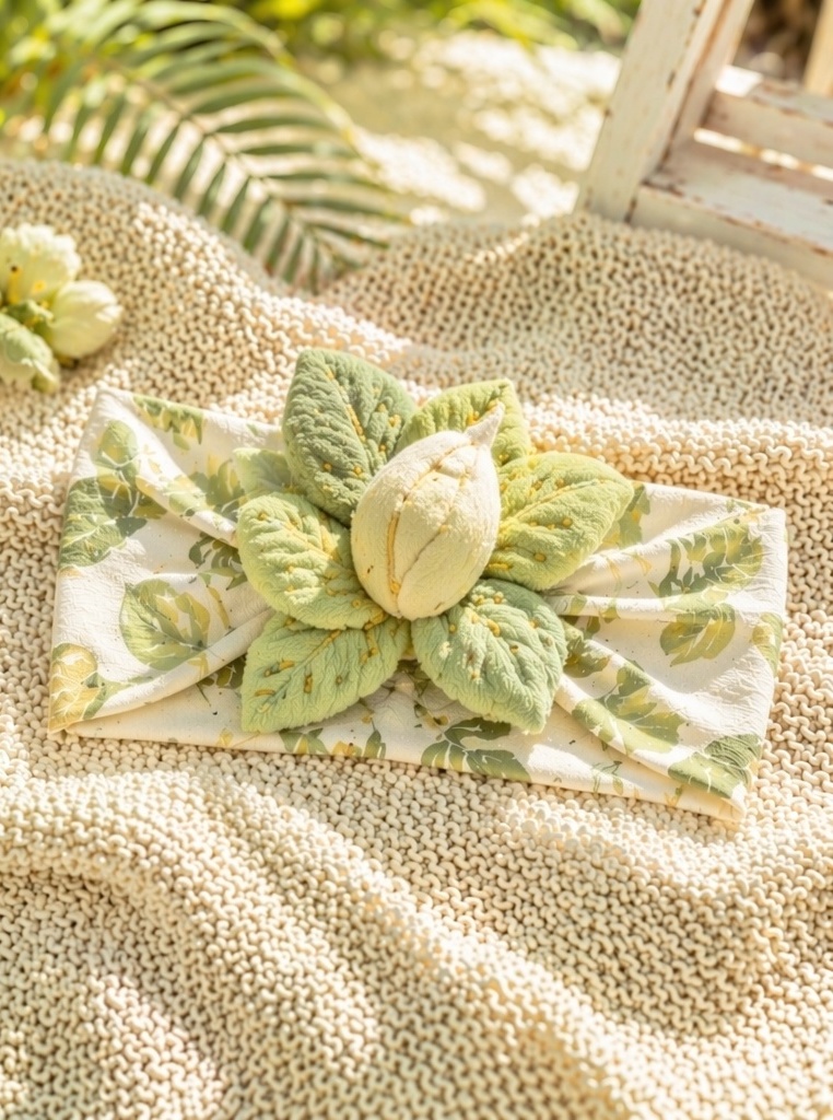 Giftable Baby Plush Doll Headband with Elegant Bud Accent for Boutique Babywear Buyers