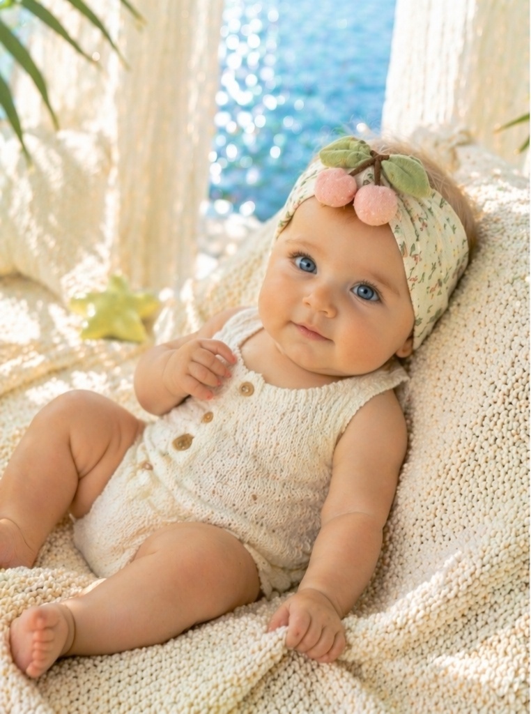 Charming Baby Plush Doll Headband with Cherry Detail for Cute Seasonal B2B Collections