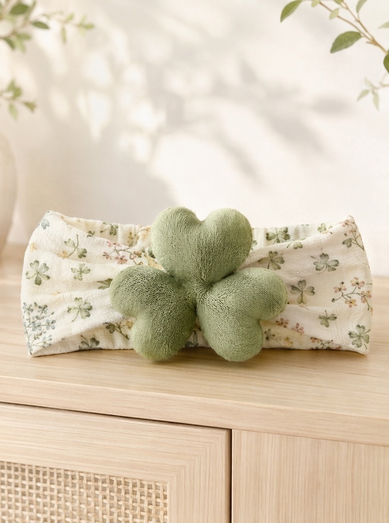 Faixa de bebê com aplique floral e folhas removível ideal para compradores B2B