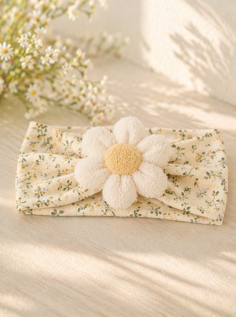 Best-Selling Daisy Baby Plush Doll Headband for Soft Spring Summer Baby Collections